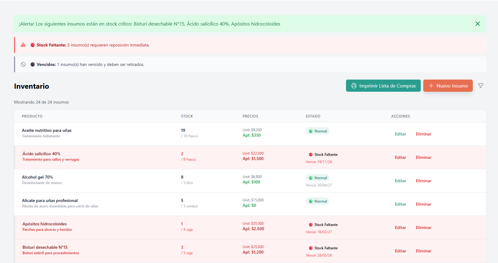 Control de inventario EstetikFlow